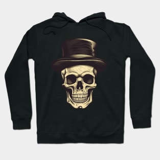 Skull print, noir, retro, vintage, dark, gift present ideas Hoodie